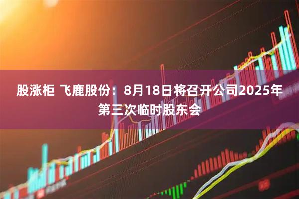 股涨柜 飞鹿股份：8月18日将召开公司2025年第三次临时股东会